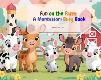 Farm Animals Activity Book: Montessori Learning Binder (Printable PDF)