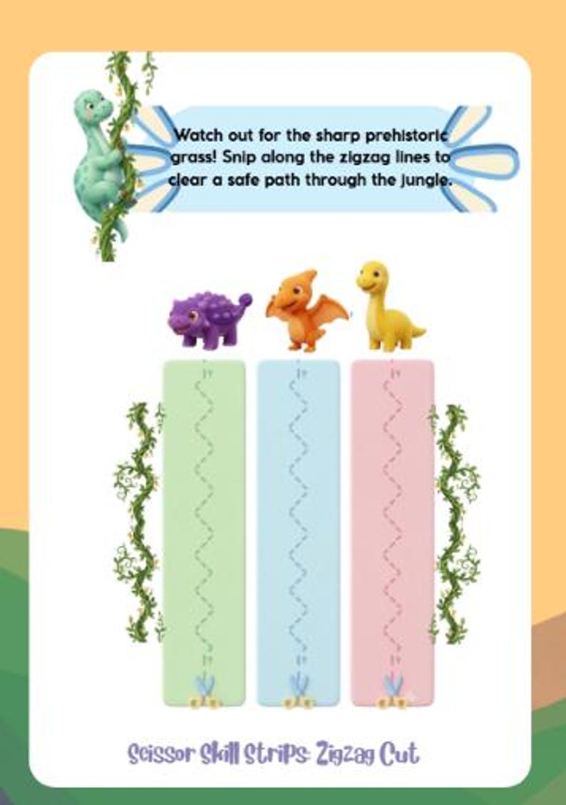 Dinosaur Fine Motor Tracing Worksheet for Preschool, Pre Writing ...