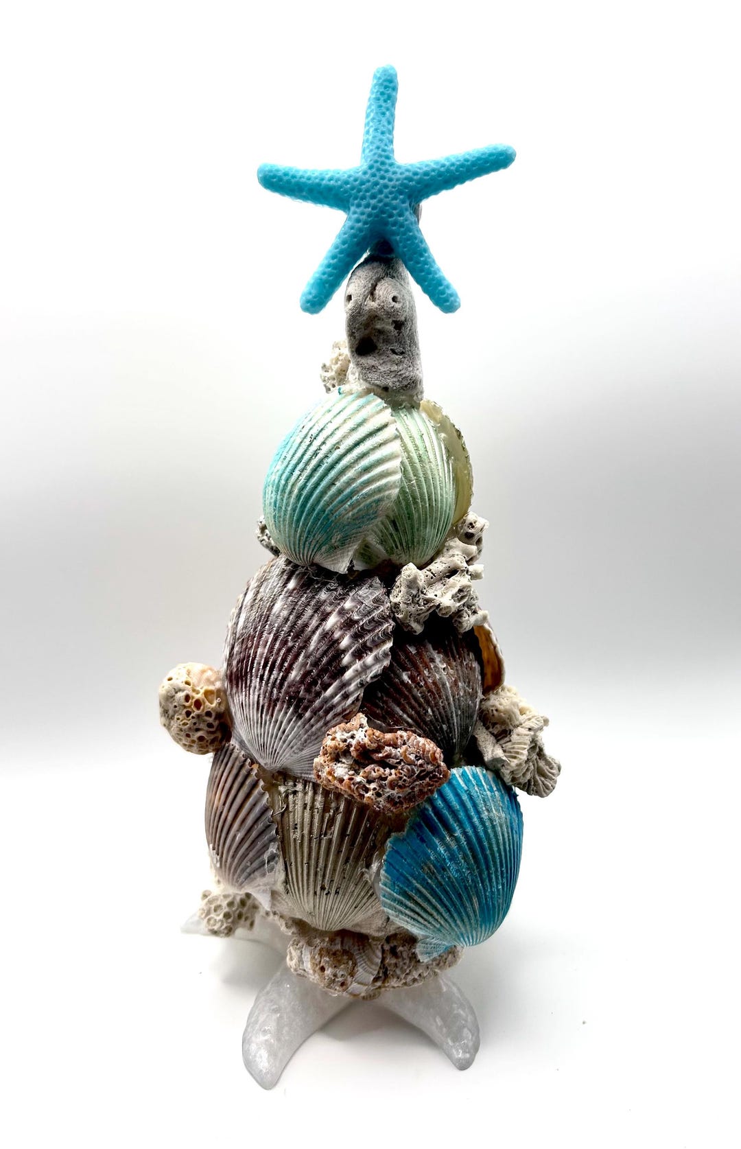 Coastal Christmas in July! Shell Tree Made From Seashells Found on ...
