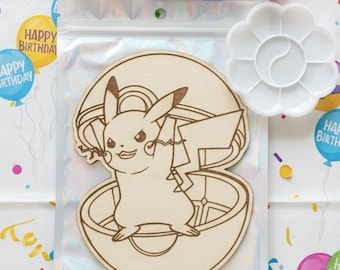 Large DIY Wood Painting kit for Kids: Customizable Creative Party Favors and Classroom Activity
