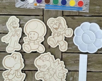 DIY Wood Painting Kit for Kids: Customizable Creative Party Favors and Classroom Activity