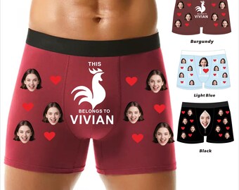 Personalized Boxers for Him, Anniversary/Birthday/Wedding Gifts for Men/Husband/Boyfriend, Custom Mens Underwear, Funny Mens Boxer Briefs