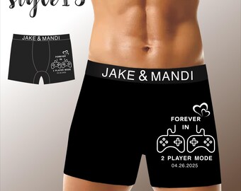 Personalized Boxers for Men/Husband/Boyfriend, Anniversary/Birthday/Wedding Gifts for Him, Custom Mens Boxer Briefs, Funny Mens Underwear