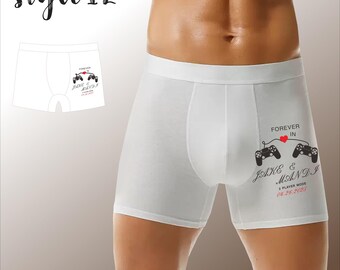 Personalized Boxers for Men/Husband/Boyfriend, Anniversary/Birthday/Wedding Gifts for Him, Custom Mens Boxer Briefs, Funny Mens Underwear