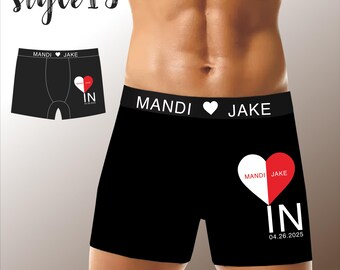 Personalized Boxers for Men/Husband/Boyfriend, Anniversary/Birthday/Wedding Gifts for Him, Custom Mens Boxer Briefs, Funny Mens Underwear