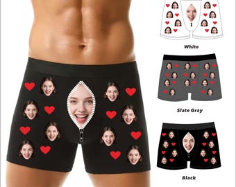 Funny Custom Boxers for Him - Unique Men's Underwear for Anniversary, Birthday, Wedding,  or Valentine's day