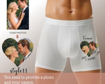 Personalized Boxers for Men/Husband/Boyfriend, Anniversary/Birthday/Wedding Gifts for Him, Custom Mens Boxer Briefs, Funny Mens Underwear