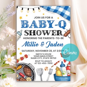 Baby-Q Baby Shower Invitation, Unisex Backyard Couples Baby Sprinkle, Coed BBQ Baby Shower Invite, BBQ Baby Shower Party Invite, Editable Canva Template, invitation template,
outdoor baby brunch,
baby shower,
unisex baby-q invite,
girl baby shower,
barbeque baby shower,
Baby Shower Theme,
Bbq baby shower,
baby shower invite,
ranch baby shower,
Instant Download,
backyard baby shower,
Couples Shower,
BBQ Shower,
bbq party invite,
Baby Q,
printable bbq invite,
bbq baby sprinkle
