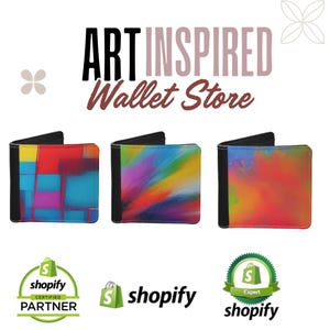 Tienda Shopify llave en mano que vende carteras para hombre inspiradas en el arte