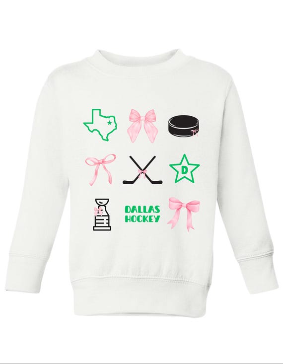 Girl Toddler Dallas Stars Hockey Sweater Sweatshirt Pullover