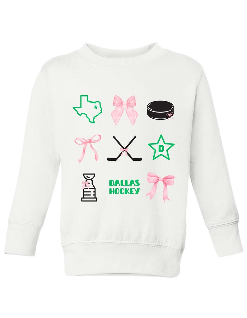 Girl Toddler Dallas Stars Hockey Sweater Sweatshirt Pullover image 1