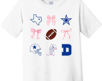 Girl Youth Toddler Dallas Cowboys Tee TShirt Long Sleeve/Short Sleeve