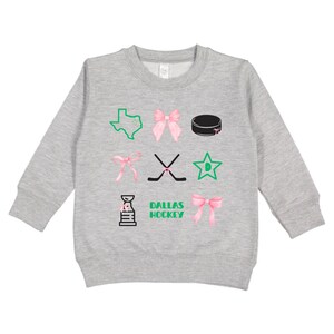 Girl Toddler Dallas Stars Hockey Sweater Sweatshirt Pullover Gray