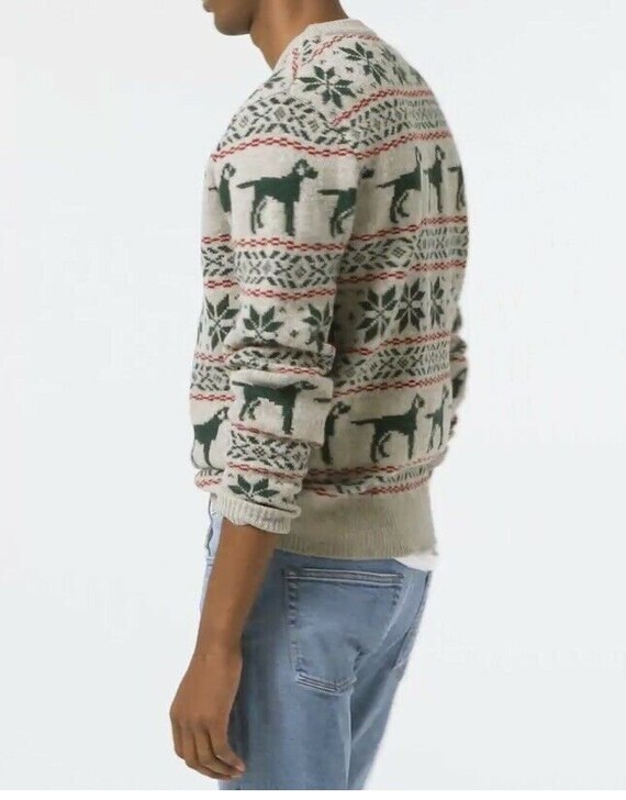 J Crew Fair Isle NORDIC DOG SWEATER 