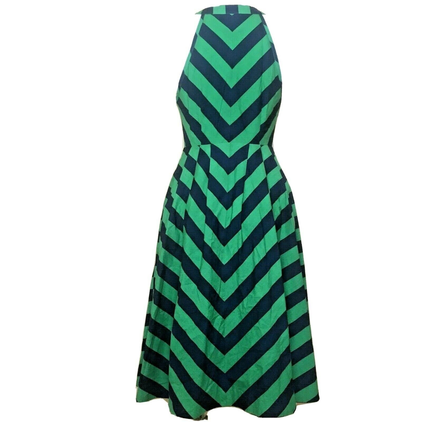 Anthropologie Girls From Savoy Pin up Girl Sun Dress: Chevron Stripes/button  Front/fitted Waist/extra Full Skirt/ Size 2 - Etsy