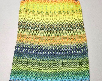 Missoni Silk Sheath Dress Sz 12 Vibrant Designer Mosaic Print Lined 100% Silk