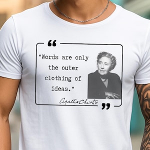 Agatha Christie Quotes Shirt - Hercule Poirot Miss Marple Gift - Soft Tee for Mystery Lovers -Retro Detective Book TSHIRT- Murder T-Shirt