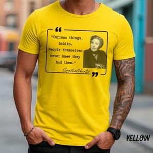 Agatha Christie Quotes Shirt - Retro Detective Book TSHIRT- Murder T-Shirt - Soft Tee for Mystery Lovers - Hercule Poirot Miss Marple Gift