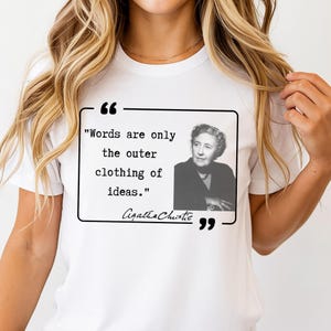 Agatha Christie Quotes Shirt - Hercule Poirot Miss Marple Gift - Soft Tee for Mystery Lovers -Retro Detective Book TSHIRT- Murder T-Shirt
