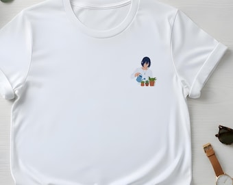 Howl Watering Plants T-Shirt | Anime Inspired T-Shirt | Studio Ghibli Fan Gift | Aesthetic Graphic Tee | Unisex Sublimation Shirt