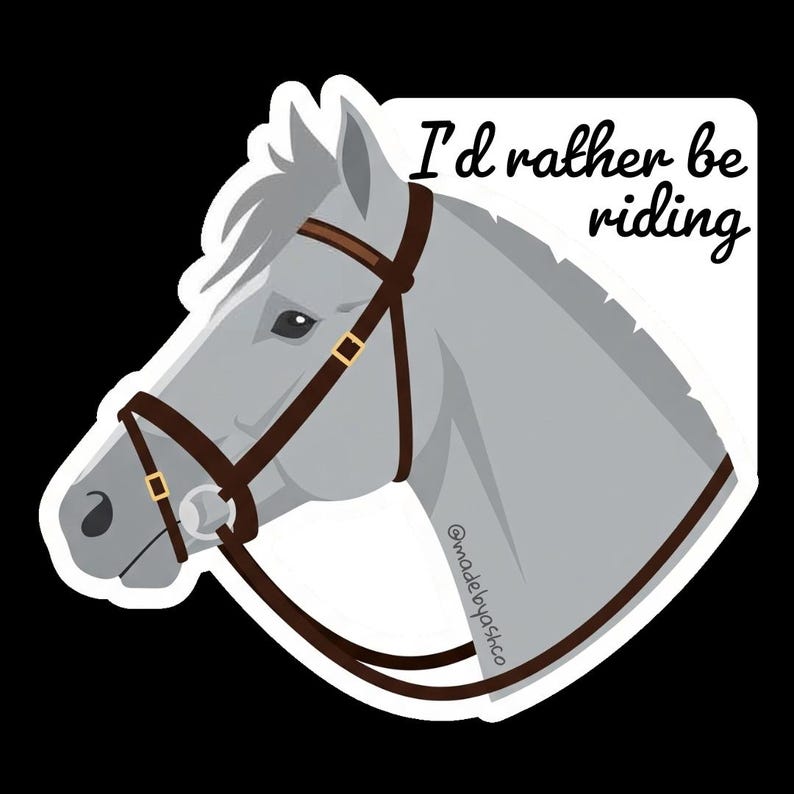 Pegatina "Prefiero montar a caballo" - Vinilo impermeable - Regalo ecuestre para amantes de los caballos - Para laptop, botella de agua, auto imagen 4