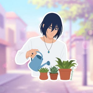 Howl's Moving Castle Sticker | Anime Plant Lover Decal | Waterproof Matte Vinyl Sticker | Laptop, Hydroflask, Journal | Ghibli Gift