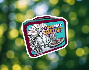 Blue Prince Lunchbox Sticker | One Mo' Run? | Vinyl Decal, Waterproof, Gamer Gift