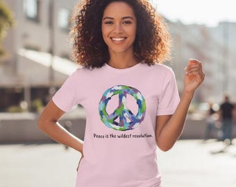 Abstract Peace Sign T-Shirt: Boho Graphic Tee