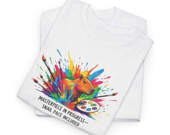 Capybara Art Tee | Aesthetic Animal T-Shirt for Capybara Lovers | Colourful Capybara Design | Creative Graphic Tee | Gift for Animal Fans