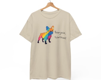 Französische Bulldogge T-Shirt | Niedliches Hunde-Liebhaber-Shirt | Ästhetisches grafisches T-Shirt | Frenchie Geschenk für Hundemamas | Einzigartiges Französische Bulldogge Design T-Shirt