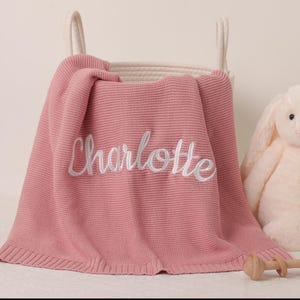 Personalized Baby Name Blanket With Gift Box,Custom Name Blanket,Embroidered Name Blanket, Baby Shower Gift, Newborn Baby Gift,Baby Gift