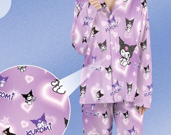 Lovely White Rabbit Pajamas Set, Japan Kawaii Sleepwear, Japan Character Shirt, Family Matching Pajamas shirt
