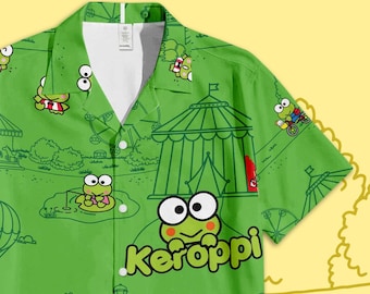 Frog Kawaii Hawaiian Shirt, Cute Little Frog Shirt, Birthday Gift, Halloween Christmas Gift Shirt