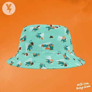 Disney Perry the Platypus Bucket Hat, Agent P Bucket Hat, Disney Phineas and Ferb Gift, Disney Family Christmas gift