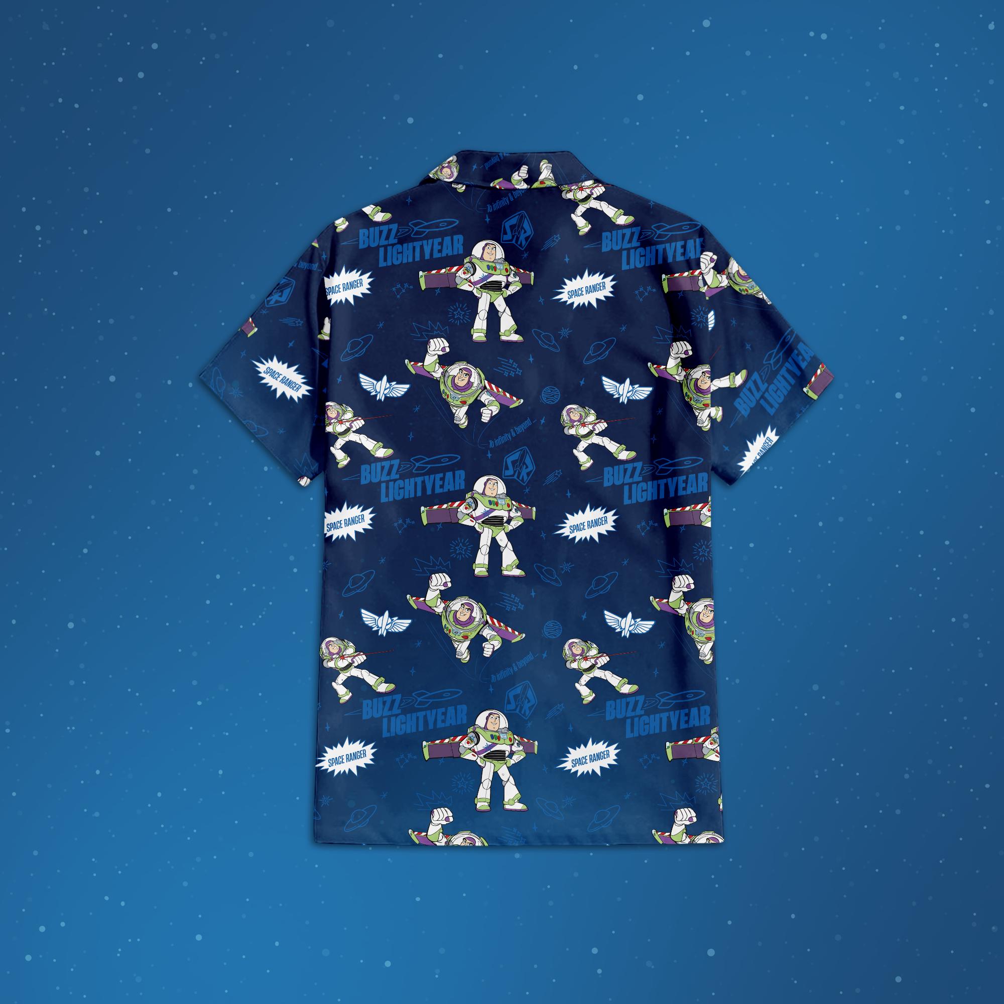 Buzz Lightyear Space Ranger Hawaiian Shirt, Disney Pixar Toy Story