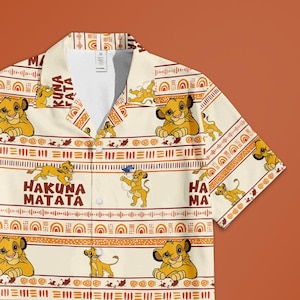 Simba König der Löwen Hakuna Matata Hawaii Hemd, Disney Simba Shirt, Simba Hakuna Matata Hemd, König der Löwen Disney Shirt