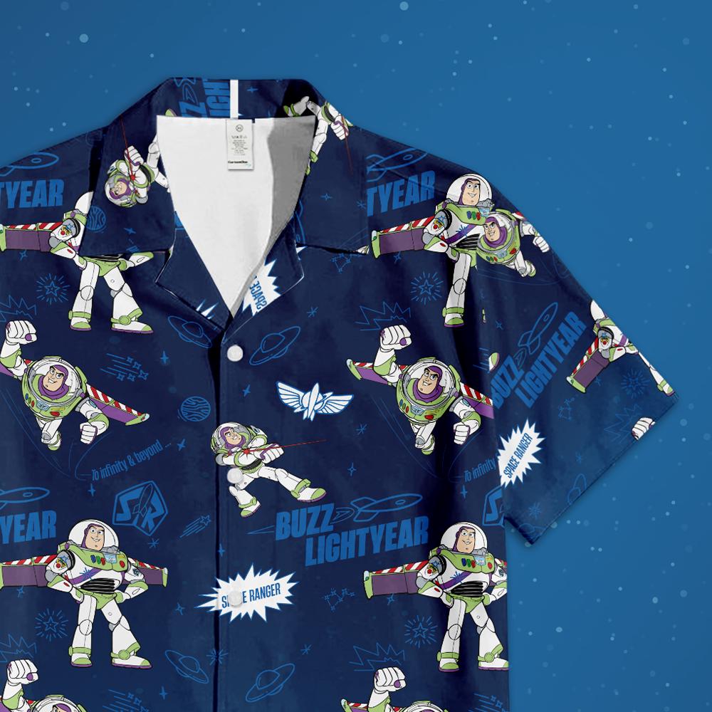 Buzz Lightyear Space Ranger Hawaiian Shirt, Disney Pixar Toy Story