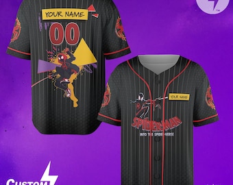 Custom Spiderman Baseball Jersey, Disney Spider man Shirt, Disney Into The Spider Verse, The Amazing Spider-Man Disney Trip Shirt Gift