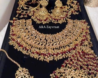Deep Maroon Bridal Set W/ a nose-ring