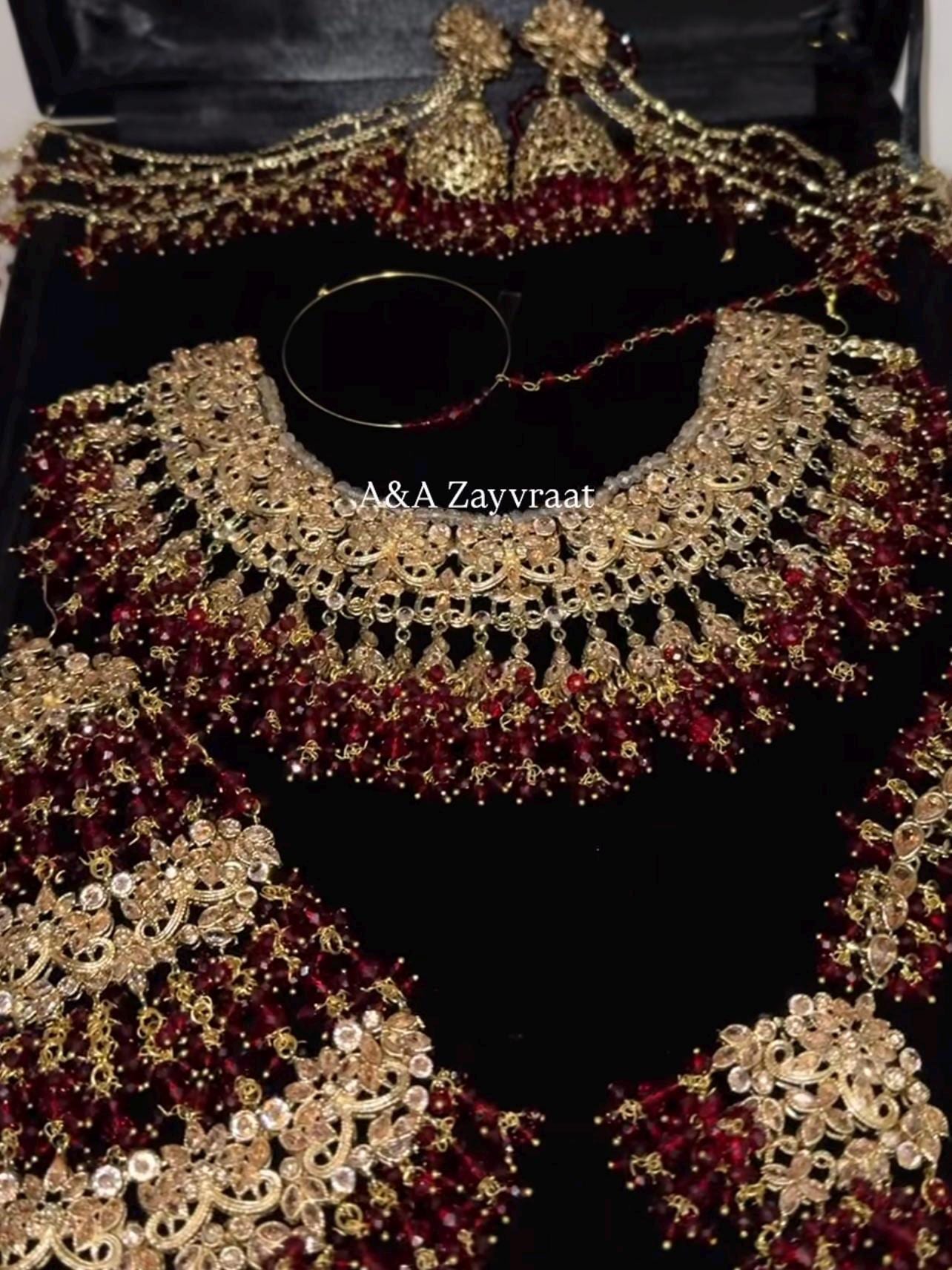 Maroon Jewellery Set