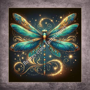 Steampunk Libelle, Kruissteekpatroon, PDF Direct Downloaden, Volledige Dekking