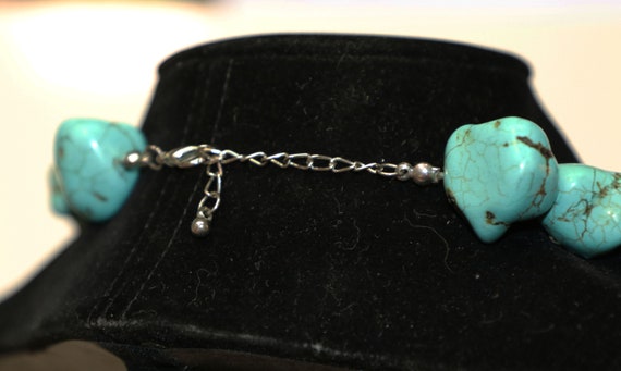 Necklace, Turquoise, nuggets, vintage, jewelry, b… - image 3