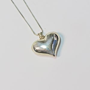 Heart, Heart Shaped, Necklace, Pendant, Love, Friendship, Jewelry, Vintage, Sterling Silver, Estate, Keepsake