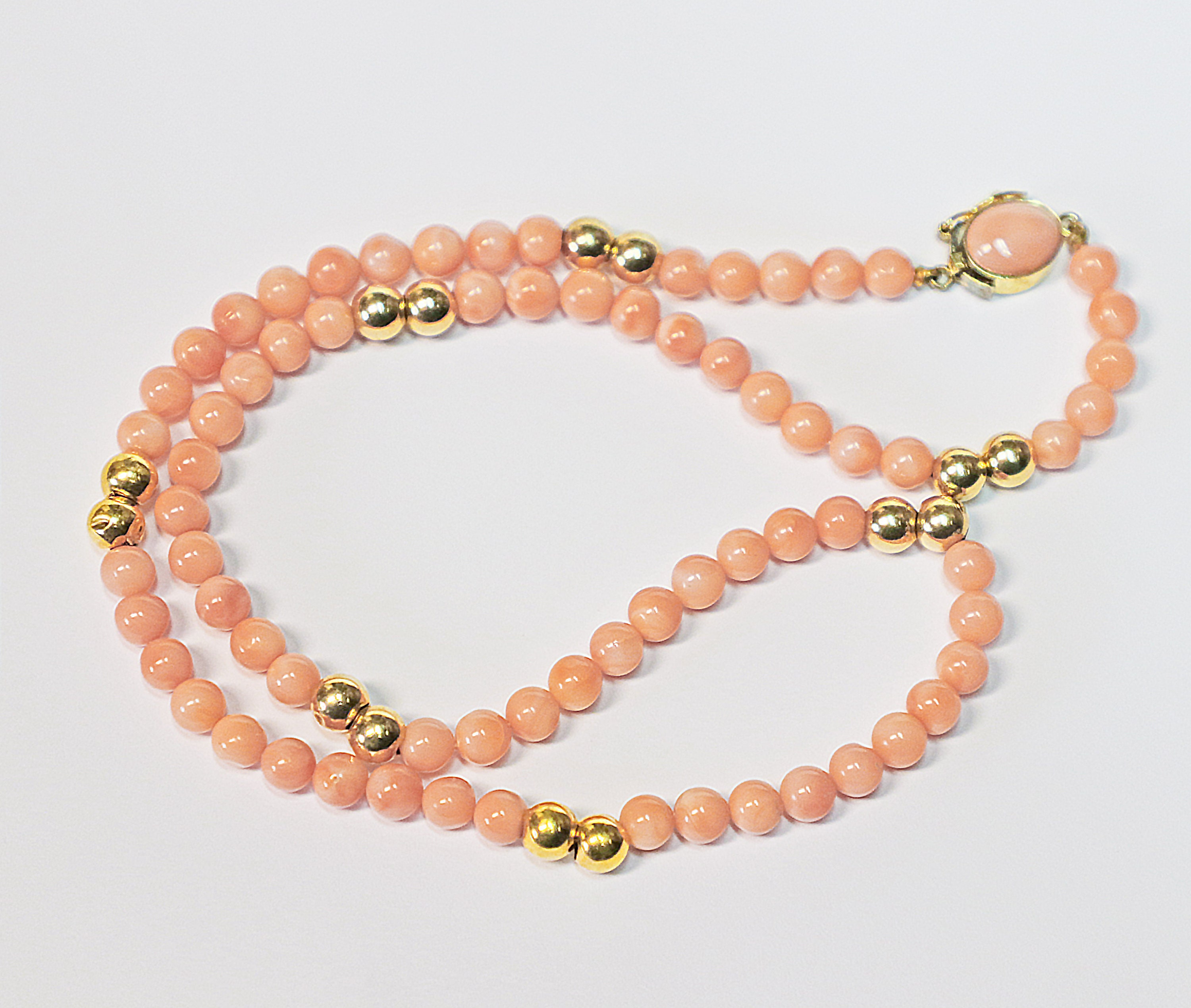 Angel skin coral necklace - Etsy 日本