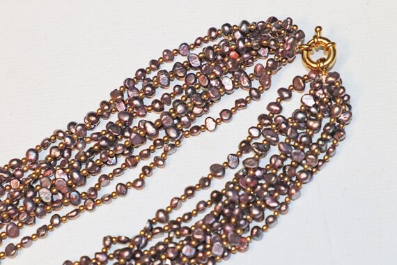 Button Pearl Necklace, Button Pearl Bracelet, Set… - image 4