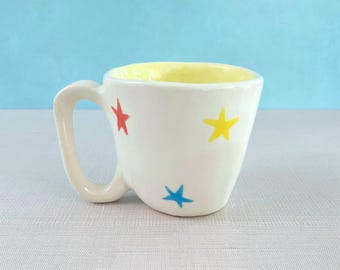 Ceramic Mug with Painted Stars