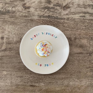 Happy Birthday To You Cupcake plate, Cake plate, Celebration Plate, Birthday Plate