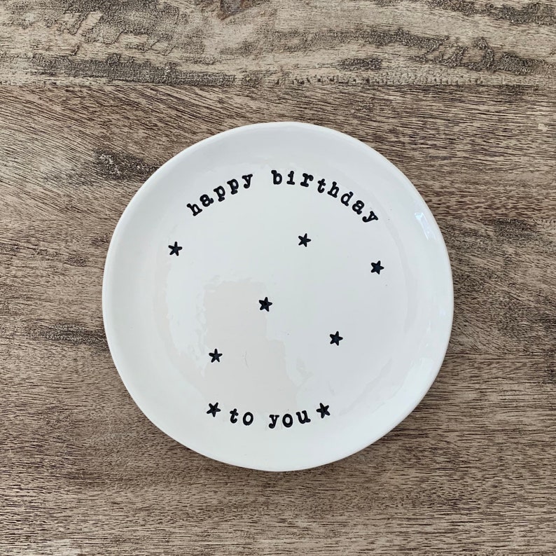 Birthday Celebration Plate, Custom Dessert Plate, Cake Plate, Cupcake Plate image 5