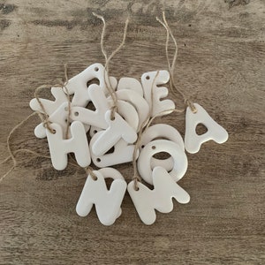 Initial Ceramic Tag, Alphabet Ceramic