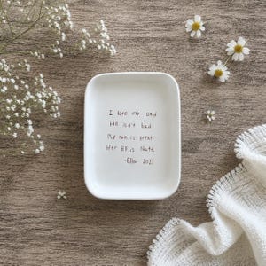 Custom Jewelry Ring Dish, Personalized Photo Trinket Dish